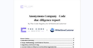 Sample due diligence report screenshot