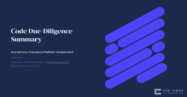 Sample diligence summary screenshot
